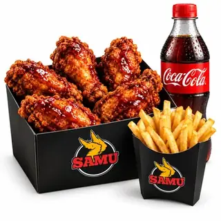 Combo #2: alitas, papas y gaseosa