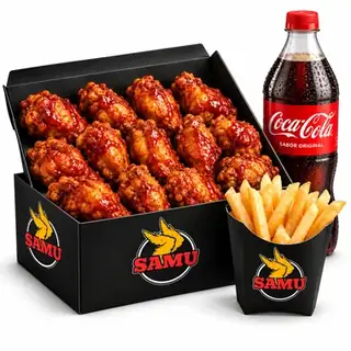 Combo #4: alitas, papas y gaseosa